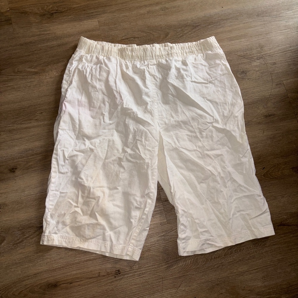 White Casual Shorts